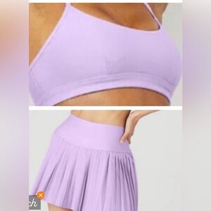 Alo Yoga Tennis Skirt Set XS NWOT Violet Skies